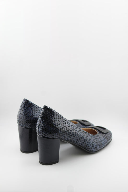 DFC Relax Hexagonal Textured Block Heel Pumps